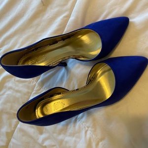 blue stiletto heels
